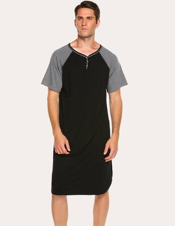 ekouaer-men-nachthemd-herren-bequemes-nachtshirt image 7