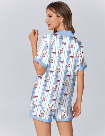 ekouaer-pajama-sets-satin-teddy-pyjama-animal-print-kurz image 6