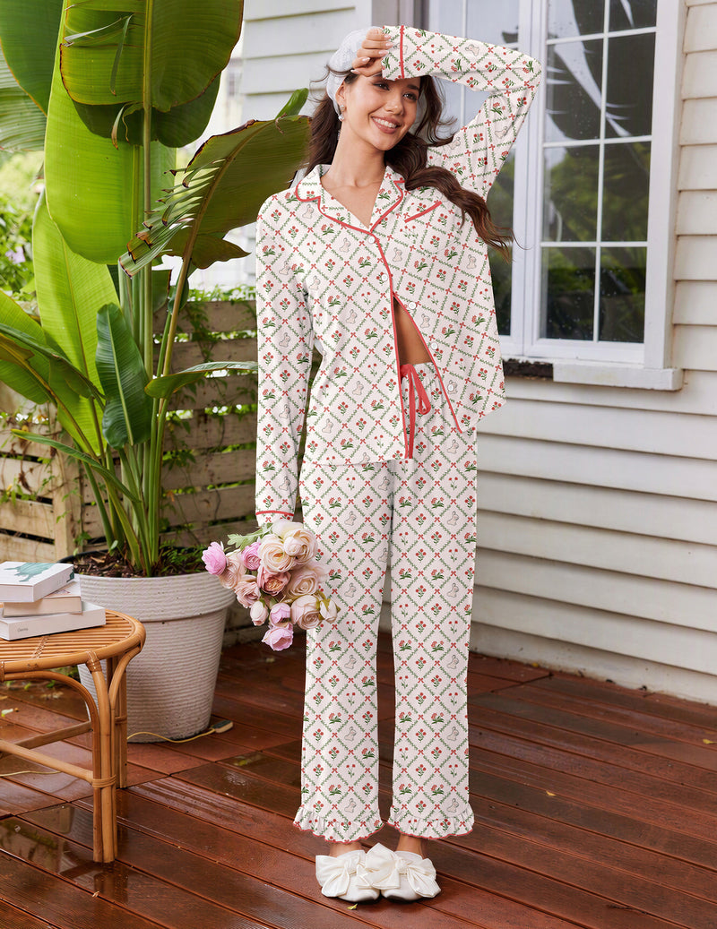 ekouaer-pajama-sets-button-down-pyjama-brown-leopard image 7