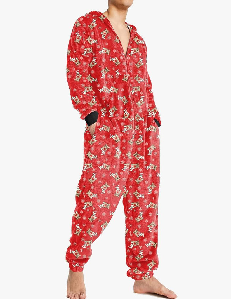 ekouaer-jumpsuits-herren-fleece-onesie-weihnachten image 1