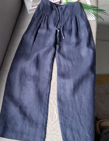 ekouaer-linen-wide-leg-palazzo-leinenhose-smockbund-taschen image 3