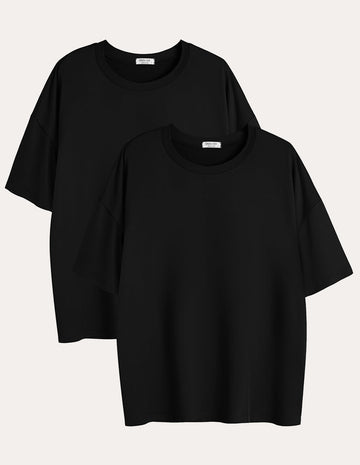 ekouaer-pajama-sets-t-shirts-2er-pack-oversized-crewausschnitt image 5