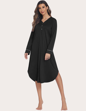 ekouaer-nightgowns-nachthemd-ripstrick-weich image 7