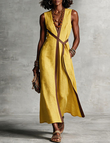 ekouaer-nightgowns-maxi-nachthemd-damen-mit-g-rtel-braun image 5