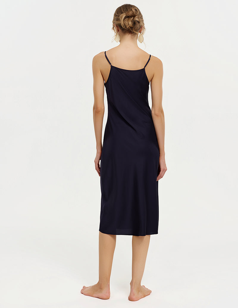 ekouaer-nightgowns-spaghetti-negligee-blaugrau-midi-satin image 5