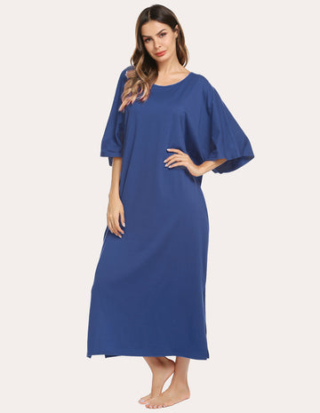 ekouaer-nightgowns-nightdress-nachthemd-lang-mit-taschen image 5