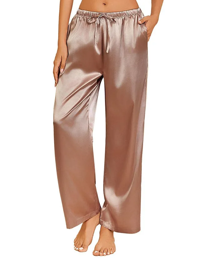 ekouaer-pajama-sets-satin-pyjamahose-weit-taschen image 1