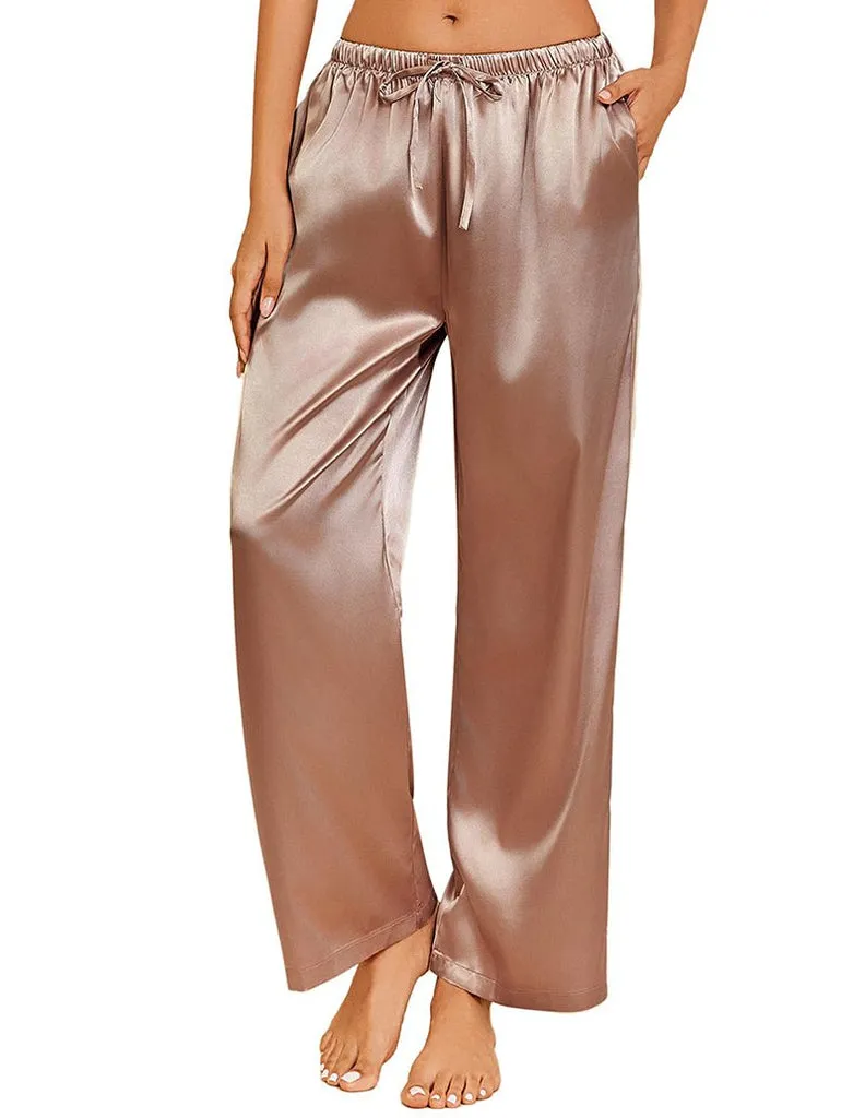 ekouaer-pajama-sets-satin-pyjamahose-weit-taschen image 1