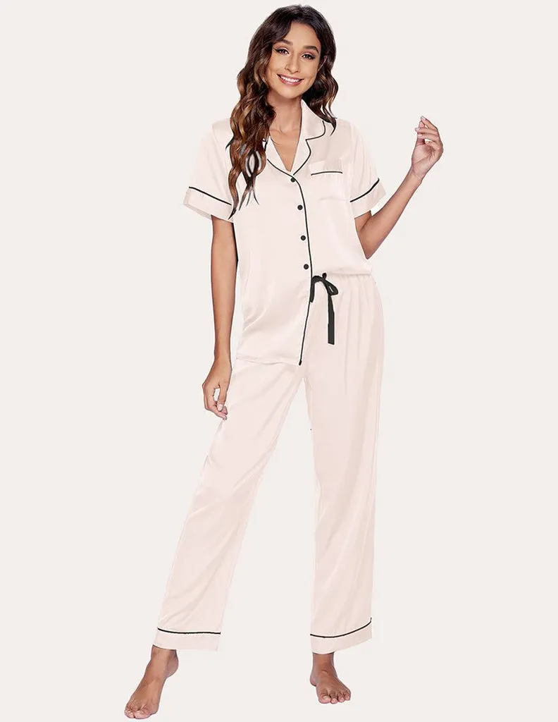 ekouaer-satin-3-teiliges-schlafanzug-set-shorts-hose image 1
