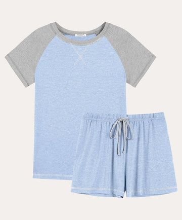 ekouaer-pajama-sets-raglan-lounge-set-schlafanzug-kurzarm image 3