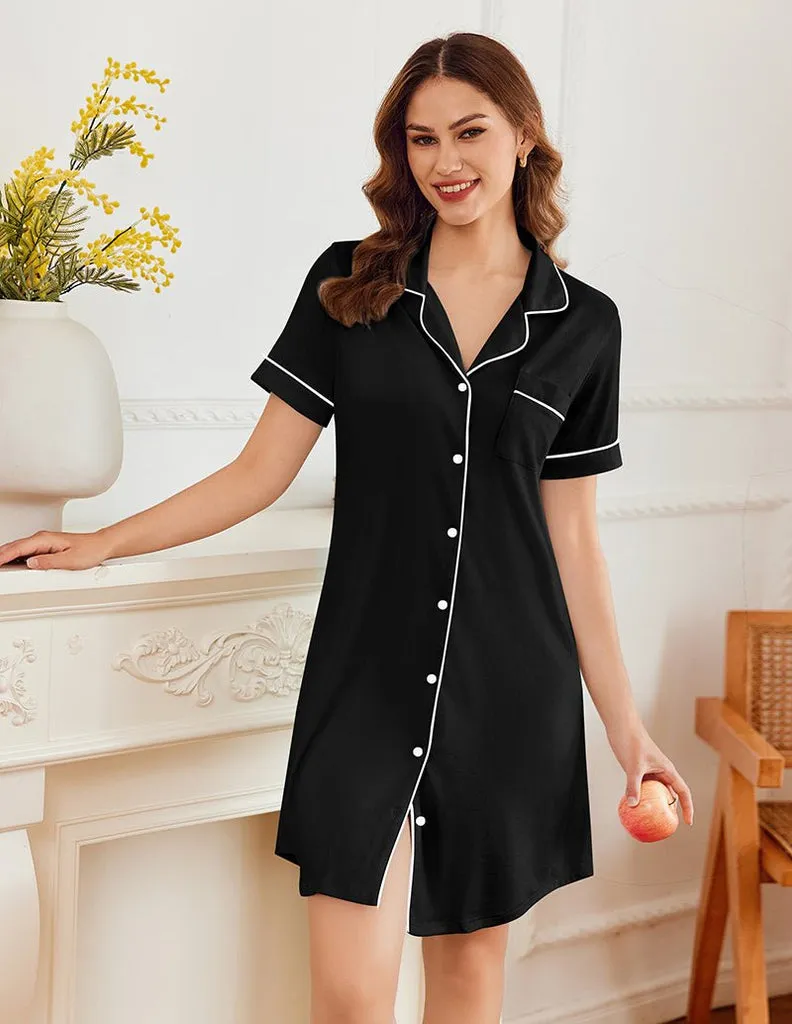 ekouaer-nightgowns-teddy-sleepshirt-nachthemd-mit-kn-pfen image 1
