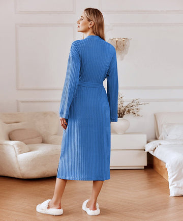 ekouaer-robes-lightweight-long-waffle-bademantel-lang image 5