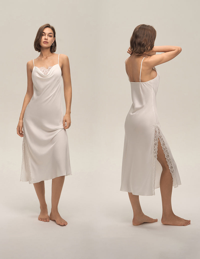 ekouaer-nightgowns-satin-nachthemd-wei-spitze-midi image 4