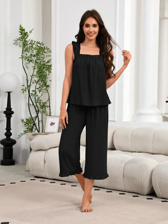 ekouaer-pajama-sets-r-schen-schlafanzug-hellblau-rmellos image 1