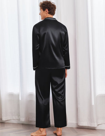 ekouaer-pajama-sets-herren-satin-schlafanzug-langarm image 5