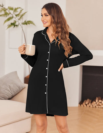 ekouaer-long-sleeve-sleepshirt-nachthemd-damen-mit-kn-pfen image 6