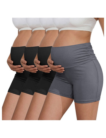 ekouaer-maternity-biker-shorts-umstandsshorts-3er-pack-high-waist image 7