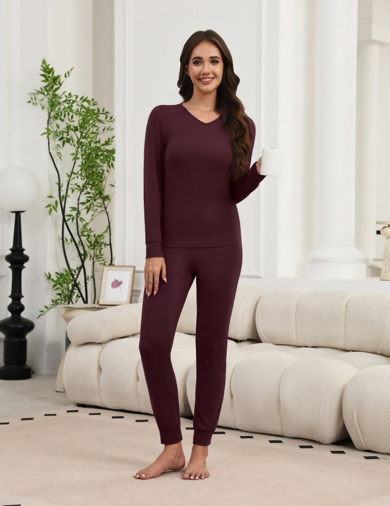 ekouaer-thermals-thermoset-wei-v-ausschnitt-2-teilig image 7