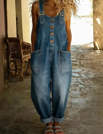 ekouaer-jumpsuits-overall-denim-latzhose-weites-bein image 3