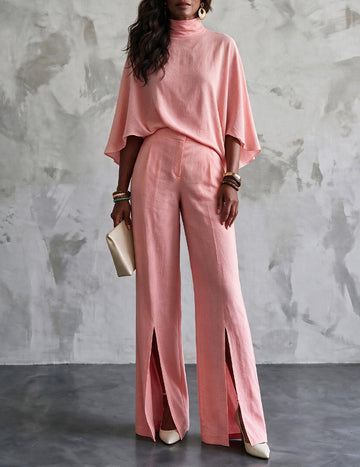 ekouaer-pajama-sets-schlafanzug-wei-kurzarm-weite-hose image 5