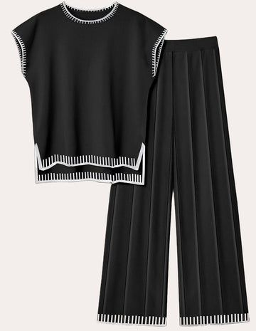ekouaer-pajama-sets-strick-lounge-set-rmellos-weites-bein image 8