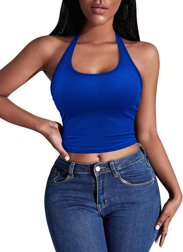 ekouaer-halter-crop-top-gerippt-r-ckenfrei-elastisch image 3