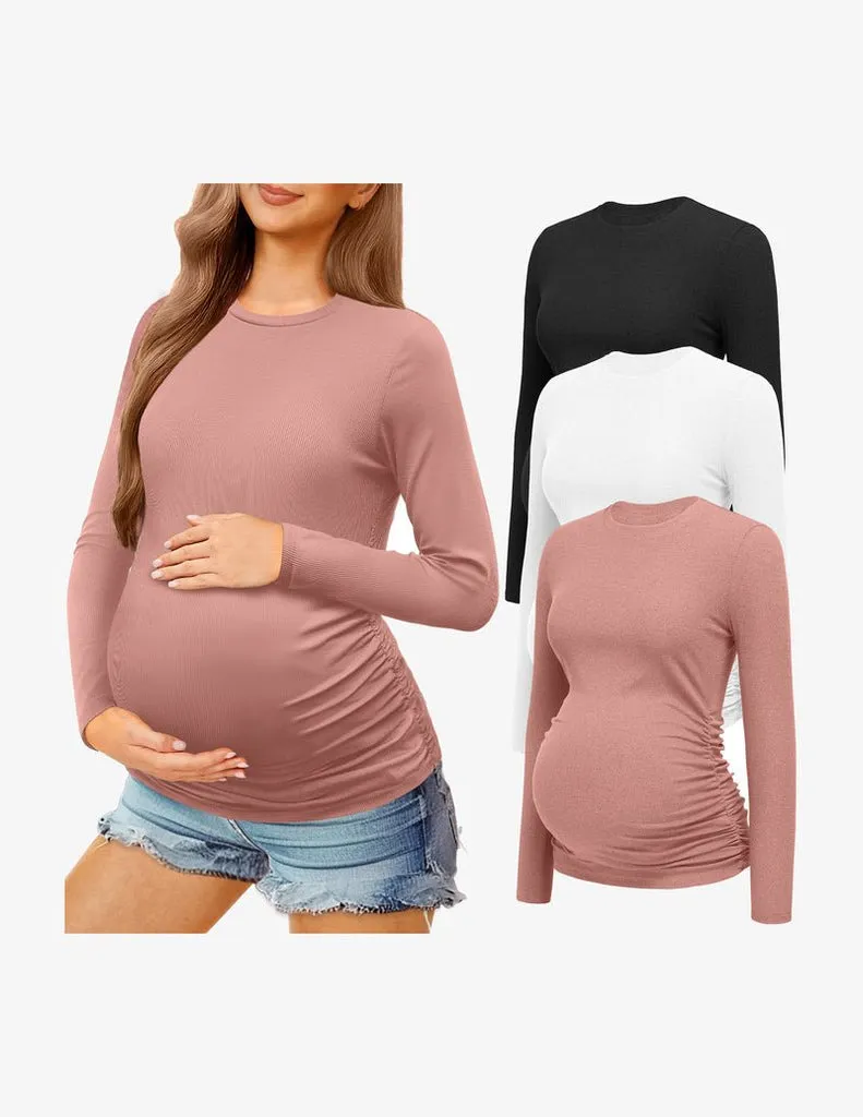 ekouaer-maternity-umstandsshirt-langarm-3er-pack image 1