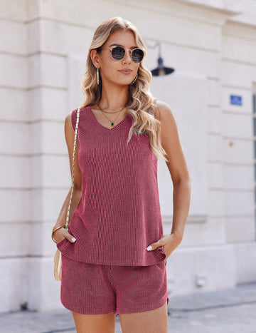 ekouaer-pyjama-shorts-set-top-rmellos-sommerpyjama image 3