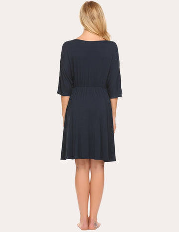 ekouaer-maternity-stillnachthemd-umstandsnachthemd-kurz image 7