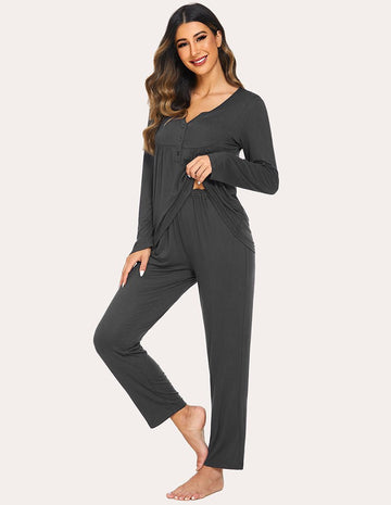 ekouaer-maternity-still-pyjama-set-top-hose-stillzugang image 5