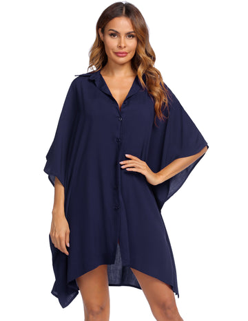 ekouaer-swim-cover-up-strandkimono-viskose-3-4-arm image 3