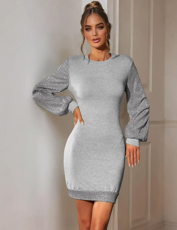 ekouaer-nightgowns-sweatshirt-kleid-pailletten-herbst image 3