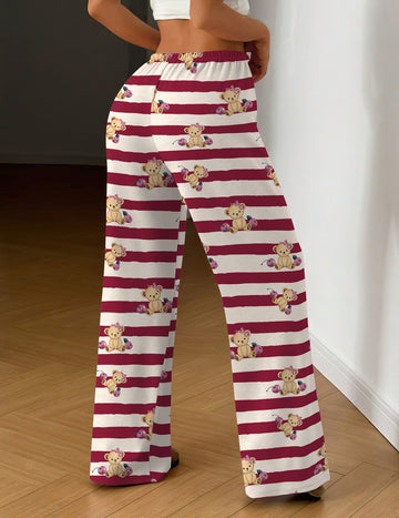 ekouaer-teddy-plaid-schlafhose-kariert-lang-mit-taschen image 5