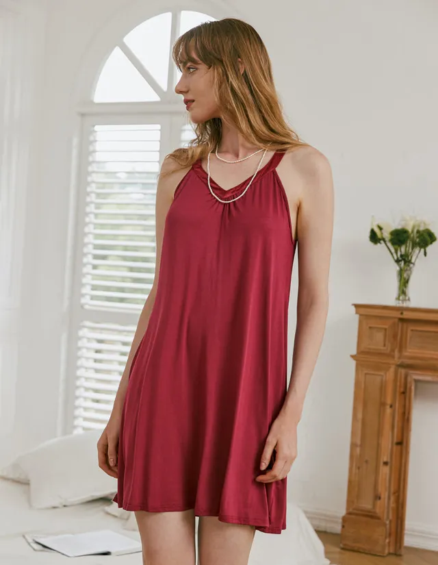 ekouaer-nightgowns-cold-shoulder-nachthemd-racerback image 1
