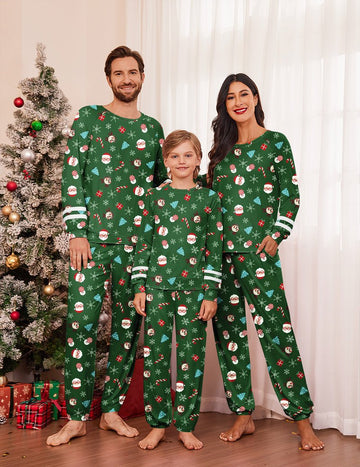 ekouaer-pajama-sets-family-christmas-schlafanzug-partner-langarm-2-teilig image 7