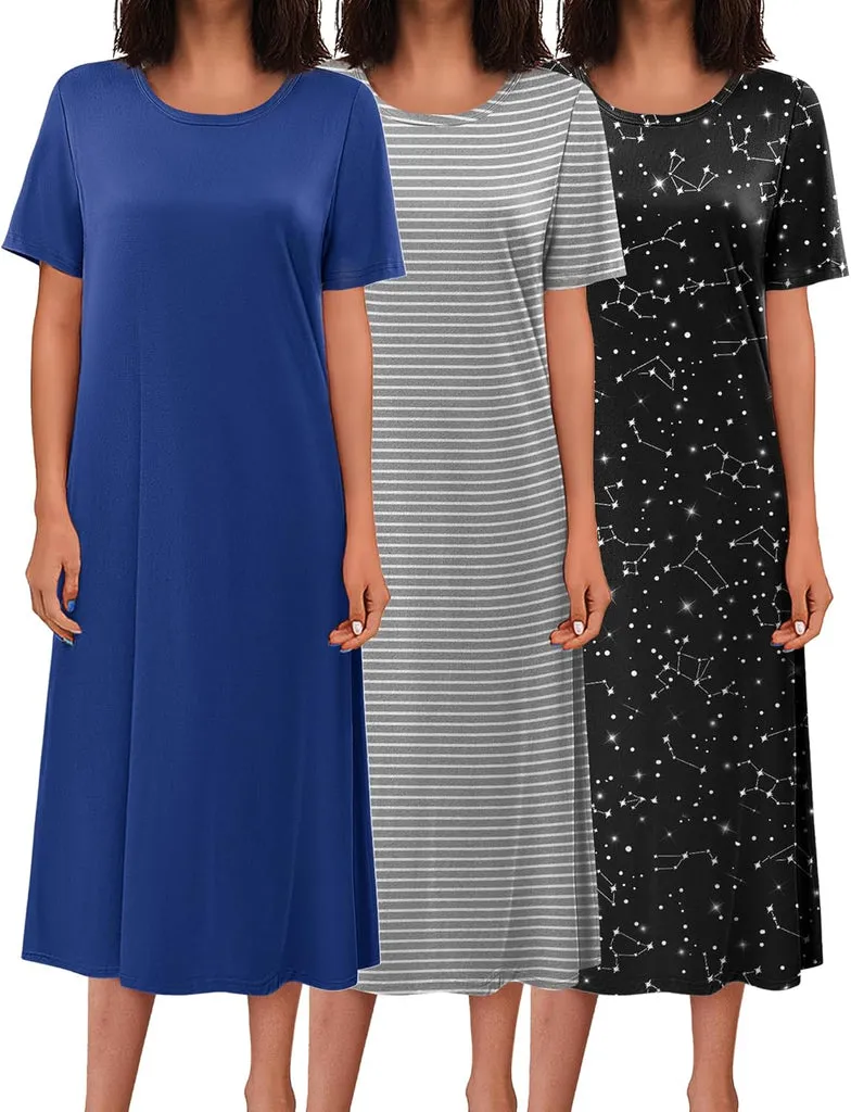 ekouaer-nightgowns-3er-pack-langes-nachthemd-plus-size image 1