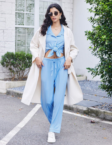 ekouaer-pajama-sets-schlafanzug-langarm-button-down image 5