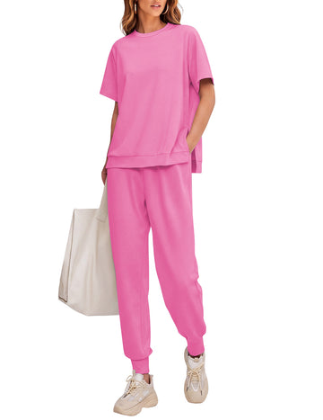 ekouaer-pajama-sets-lounge-set-jogger-kurz-2-teilig image 5