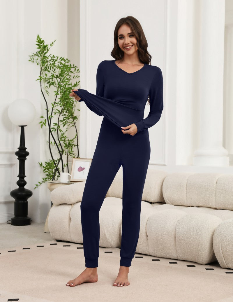 ekouaer-thermals-thermoset-wei-v-ausschnitt-2-teilig image 6