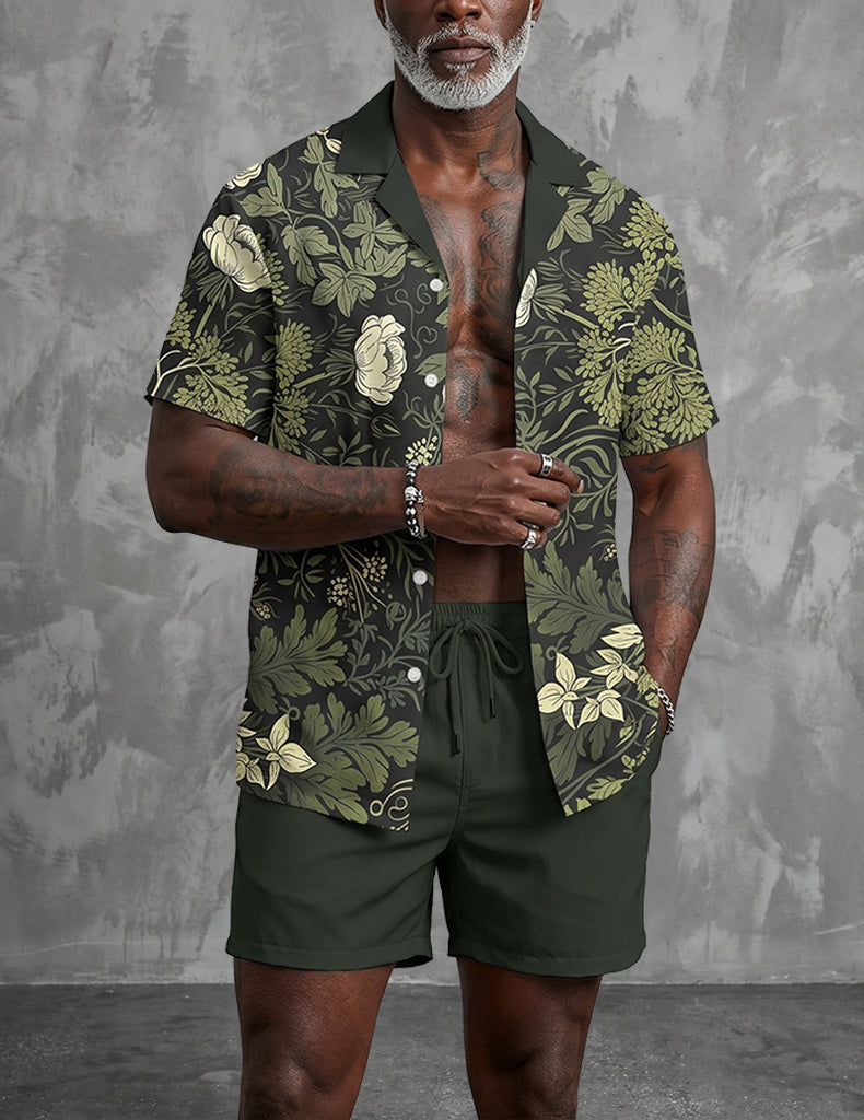 ekouaer-men-hawaiian-shirt-shorts-set-pilz-gr-n image 1