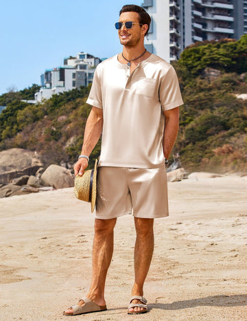 ekouaer-men-satin-schlafanzug-kurzarm-shorts-elastisch image 5