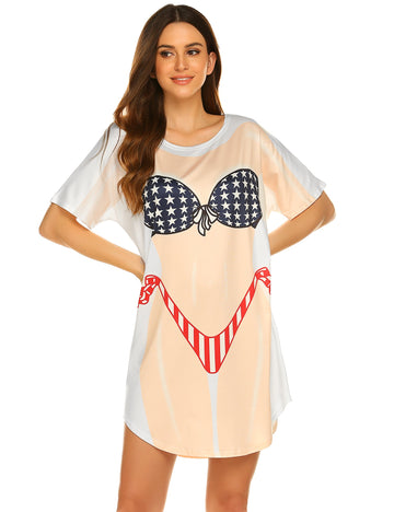 ekouaer-swimwear-cover-up-bikini-print-shirt image 5