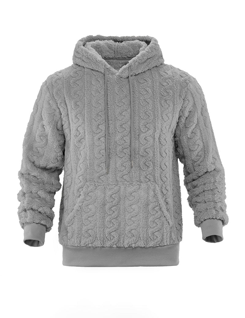 ekouaer-men-zopfstrick-kapuzenpullover-halbzip-schwarz image 8