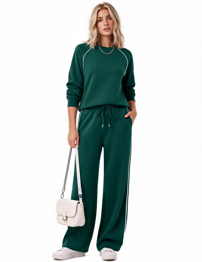 ekouaer-pajama-sets-wide-leg-schlafanzug-langarm-warm image 5