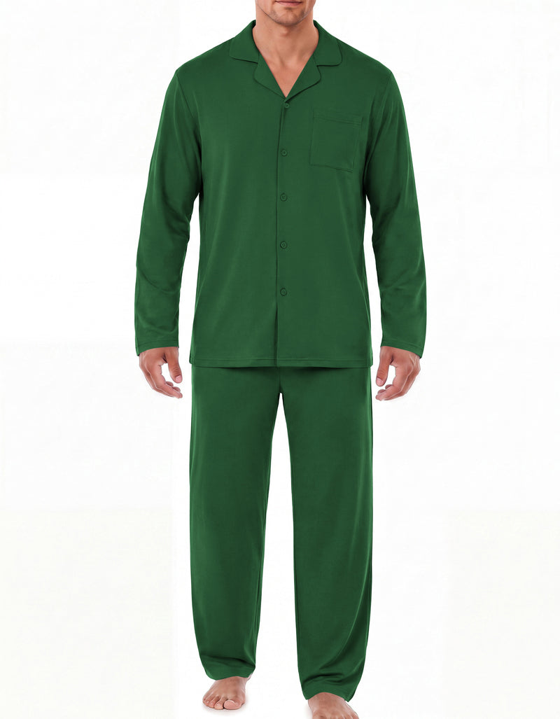 ekouaer-men-pyjama-set-karo-langarm-button-down image 5