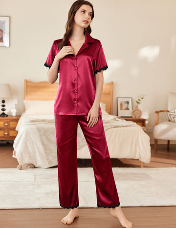 ekouaer-pajama-sets-contrast-satin-pyjama-mit-kn-pfen image 8
