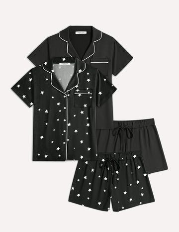 ekouaer-pajama-sets-pyjama-2er-pack-knopfleiste-lange-hose image 3