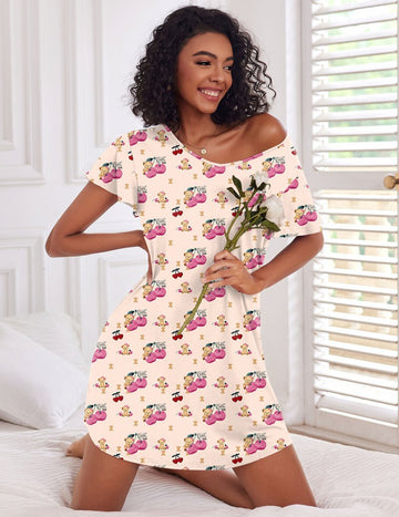 ekouaer-nightgowns-nachthemd-2er-pack-v-ausschnitt-kurz image 3