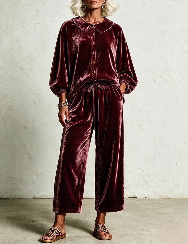 ekouaer-pajama-sets-velvet-peter-pan-pyjama-samt-hellblau image 7