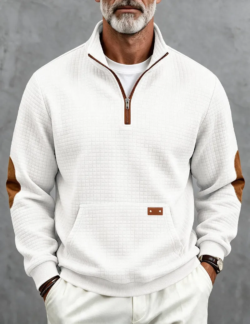 ekouaer-men-quarter-zip-pullover-sweatshirt-herren-schwarz-l-mit-taschen image 1